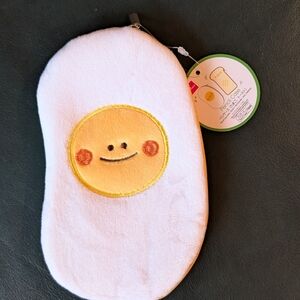 Daiso Sunnyside Up Egg Accessories Zipper Pouch